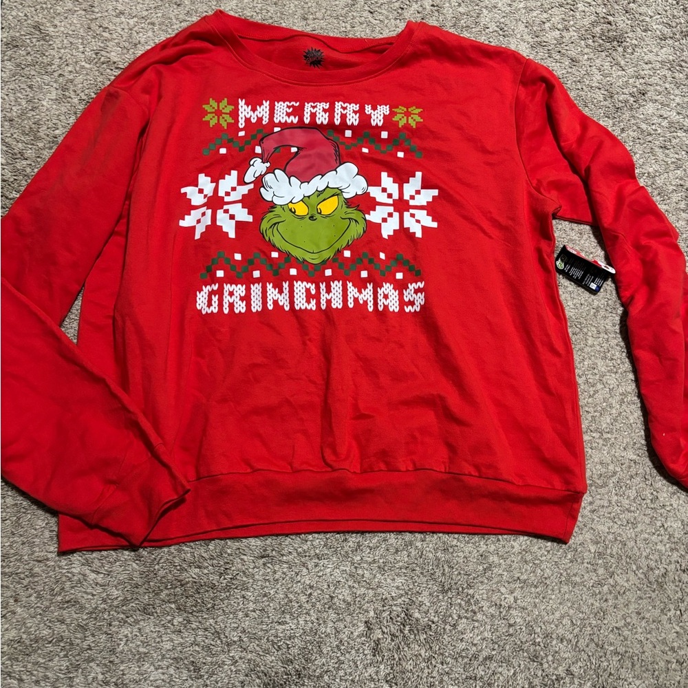 Red Grinch Christmas Sweater
